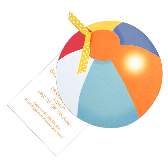 Beach Ball Die-cut Invitations